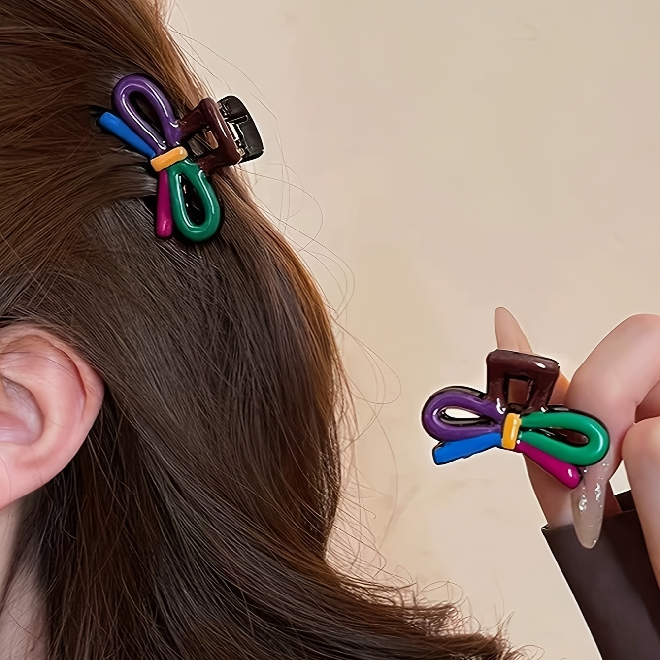 TEMU Mini fermaglio per capelli con , design , piccolo fermaglio a pinza antiscivolo, accessorio per capelli piccolo e , per l'uso da donna,