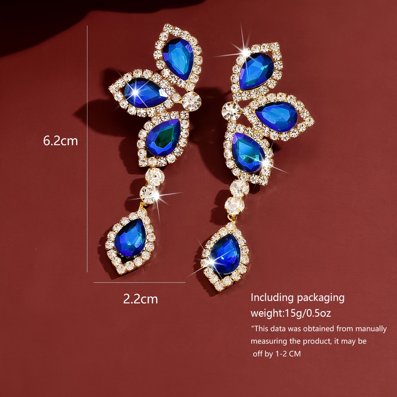 Women's Shimmering Draped Floral Earrings, Exquisite Evening Accessory