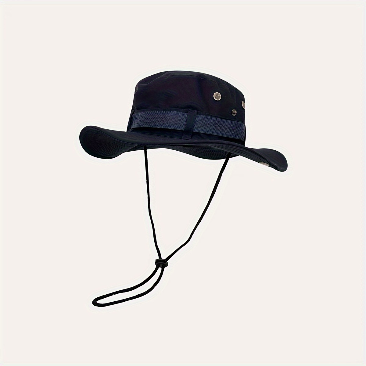 Dark Blue Fashionable Beach Hat, Men's Camping Outdoor Floppy Hat For Men Fishing Hat