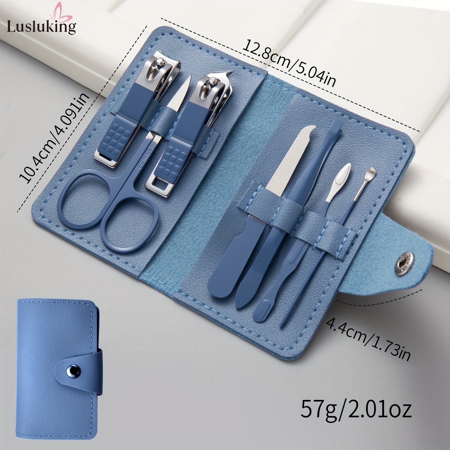 7pcs High-quality Stainless Steel Nail Clipper Set &ndash; Manicure Kit With Cuticle Nipper, Personal Nail Care Tools For Home & Travel