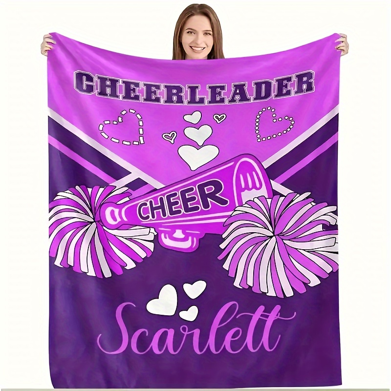 

Custom Cheerleader Name Blanket - For Birthdays, Holidays & Soft And For All , Ideal For Sofa, Office, Or Pet Bed, Customized Product, 1pc