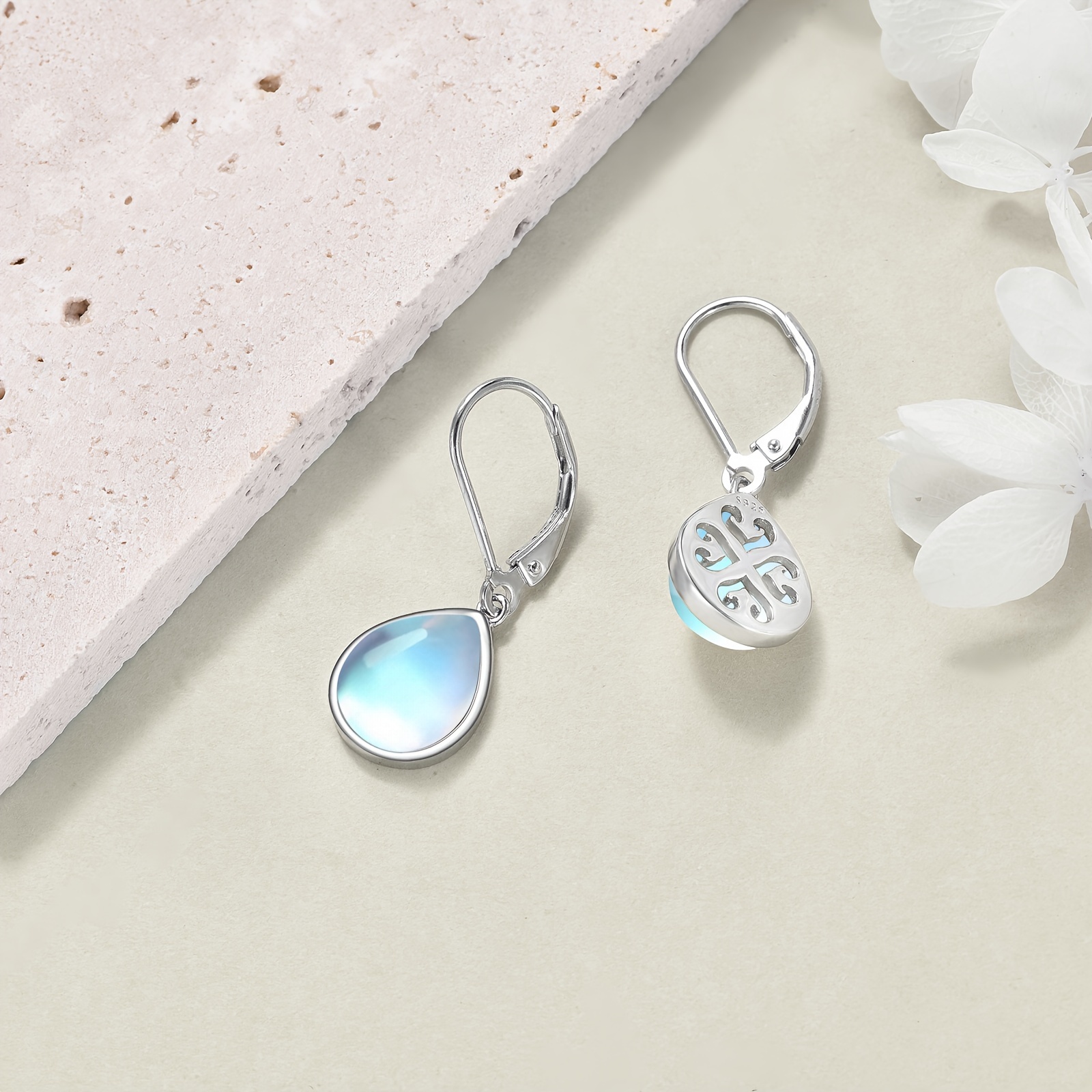   earrings for women sterling silver   leverback earrings   jewelry Product details 3