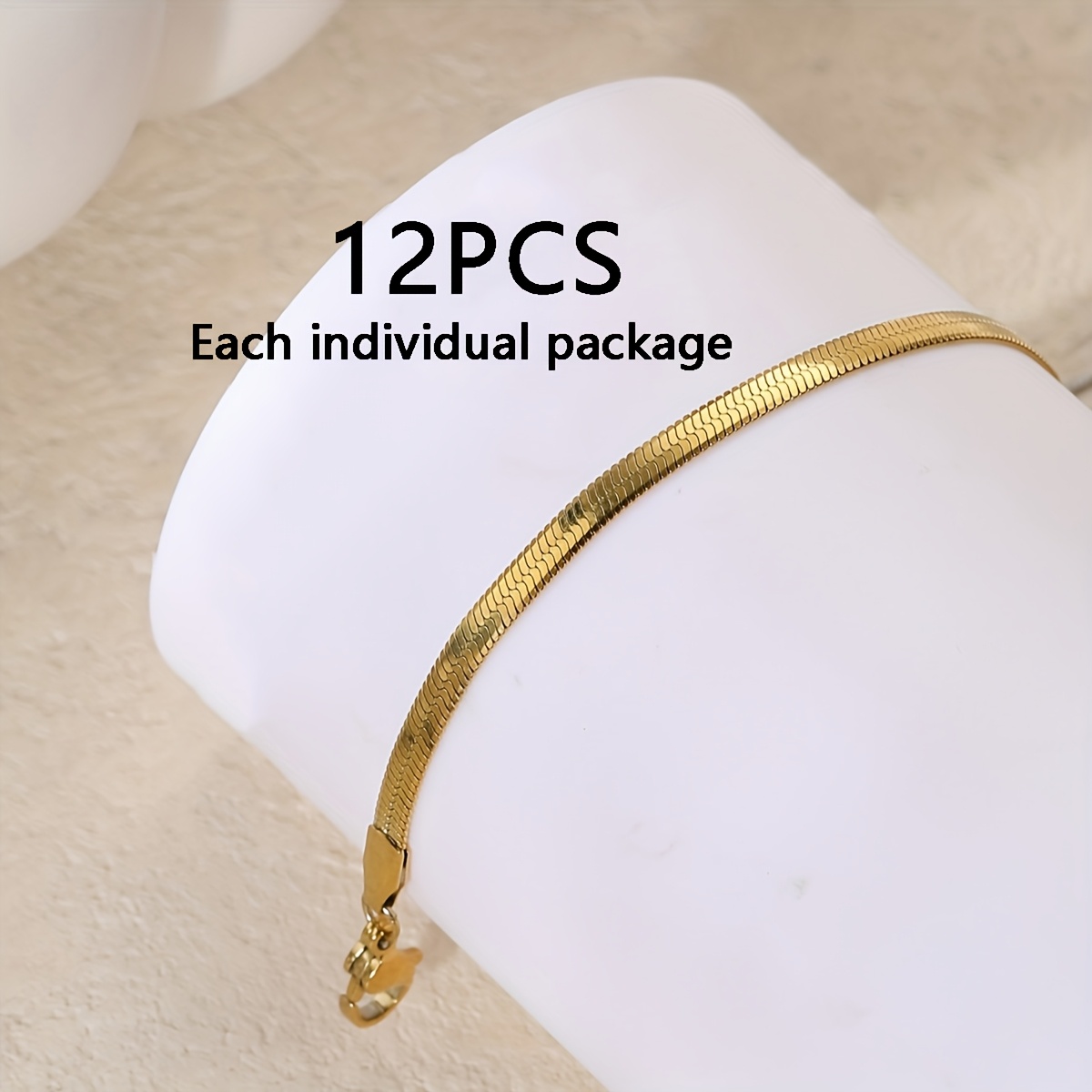 TEMU 12 pièces Bracelet Femme à Chaîne , 1,96 Pouces Chaîne Extensible Adaptée à Toutes les Tailles de Poignet, Idéal pour Réunions Familiales,