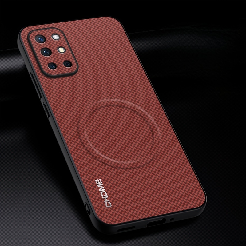 TEMU Phone Case: Carbon Fiber Texture, Matte Skin-friendly Touch, Suitable For Oneplus 9/9 Pro/9r/9rt/phone Case, Built-in Magnetic , Soft Frame For