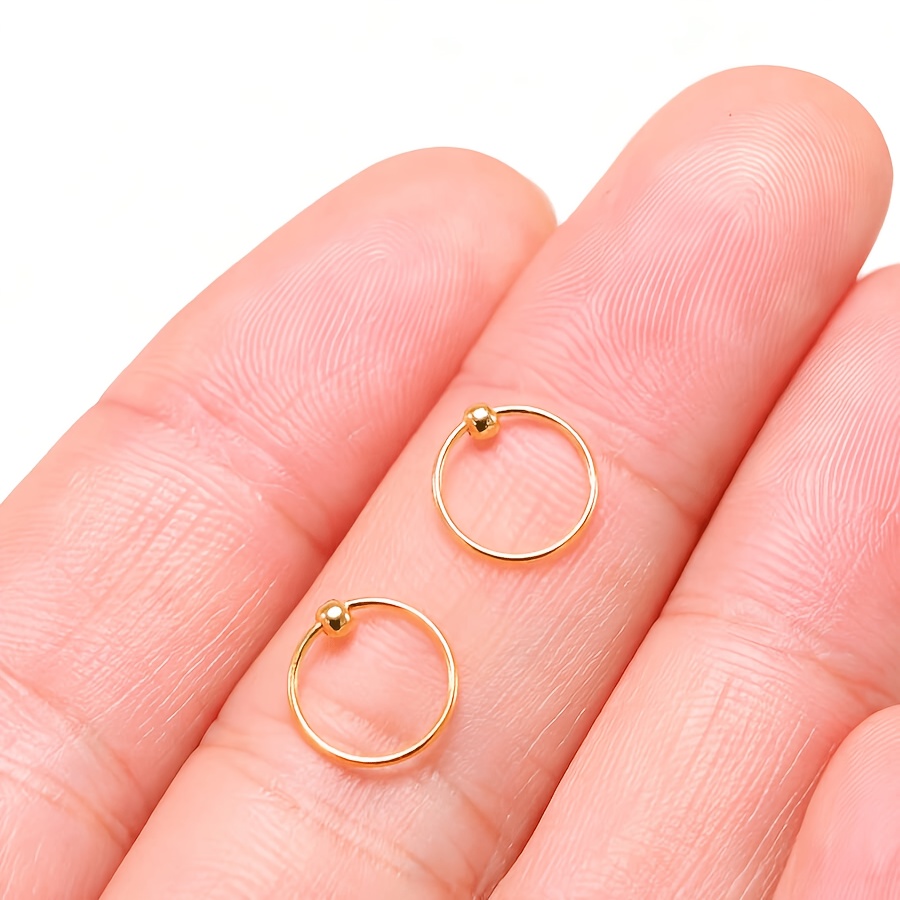 TEMU 2 pezzi Basic Anelli per Naso Facili da Indossare con Decorazione , 20G - Adatti per l'Uso di e Donne