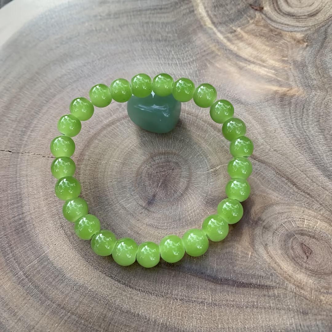 8mm Lucky Stone Bracelet: Vitality & Prosperity