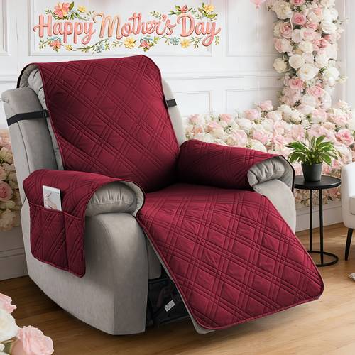 item picture 1pc 100 waterproof recliner chair cover non slip recliner covers for recliner chair with scratch resistant sofa slipcover washable furniture protector for living room summer home decor mothers decorations