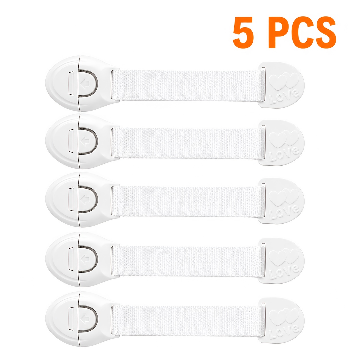 Image of 5pcs Child Safety Cabinet Lock Child Proof Security Protector Drawer Door Cabinet Lock Plastic Protection Kids Safety Door Lock