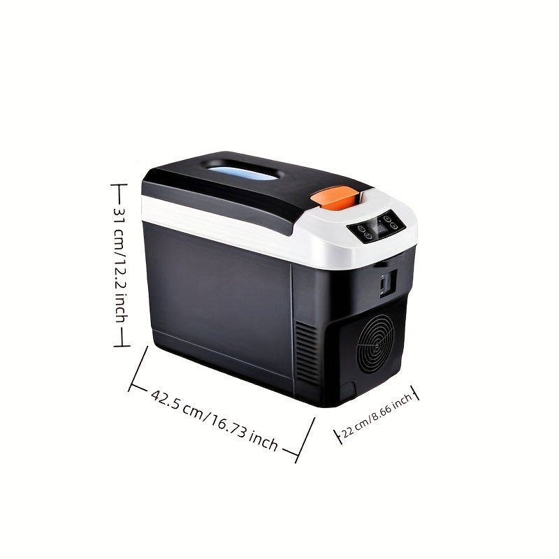 10l portable car refrigerator with digital temperature control compact square design 12v   car plug power semiconductor cooling for car camping picnics outdoor activities   car charger accessories picnic essentials car refrigerator modern appliance durable construction vehicle cooler road   camping essentials spacesaving appliance   cooler road   fridge portable fridge for car refrigerator refrigerator for truck
