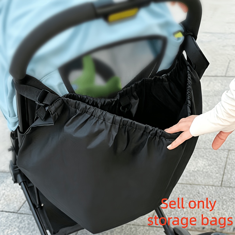 TEMU 1pc Large Capacity Lightweight Stroller Storage Bag, Suitable For Bottles And Diaper Bags. Stroller Hanging Bag, Travel Organizer Bag, Shopping