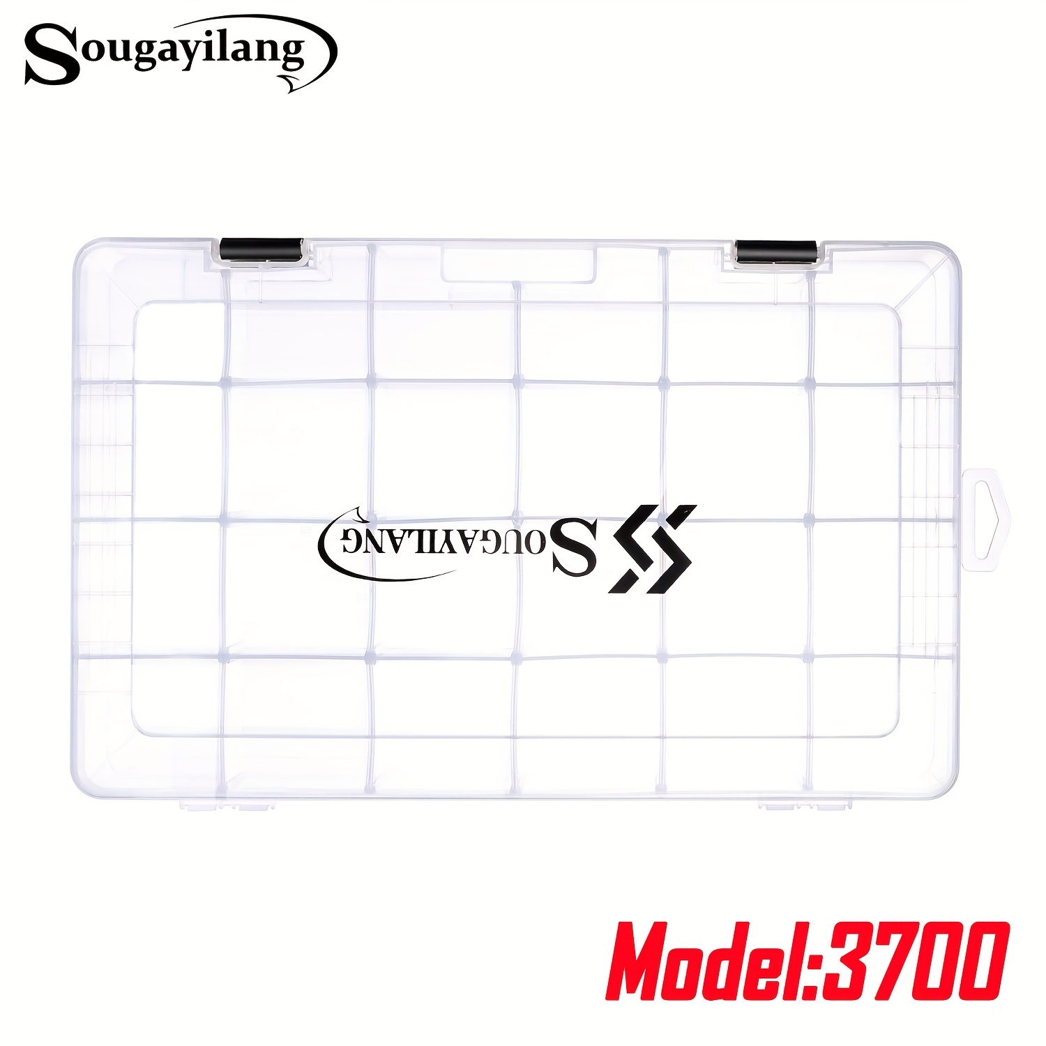 Sougayilang Fishing Tackle Box, , Multi-functional 24 Compartments/18 Compartments Box Compartment Movable Storage Box Adjustable Compartment Fishing Tackle Box