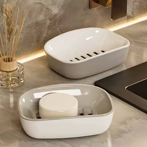 1 soap dish double layer drainage automatic drainage easy to clean suitable for home bathrooms and kitchens high end essential modern soap dish stylish decoration high quality materials hygienic design practical storage
