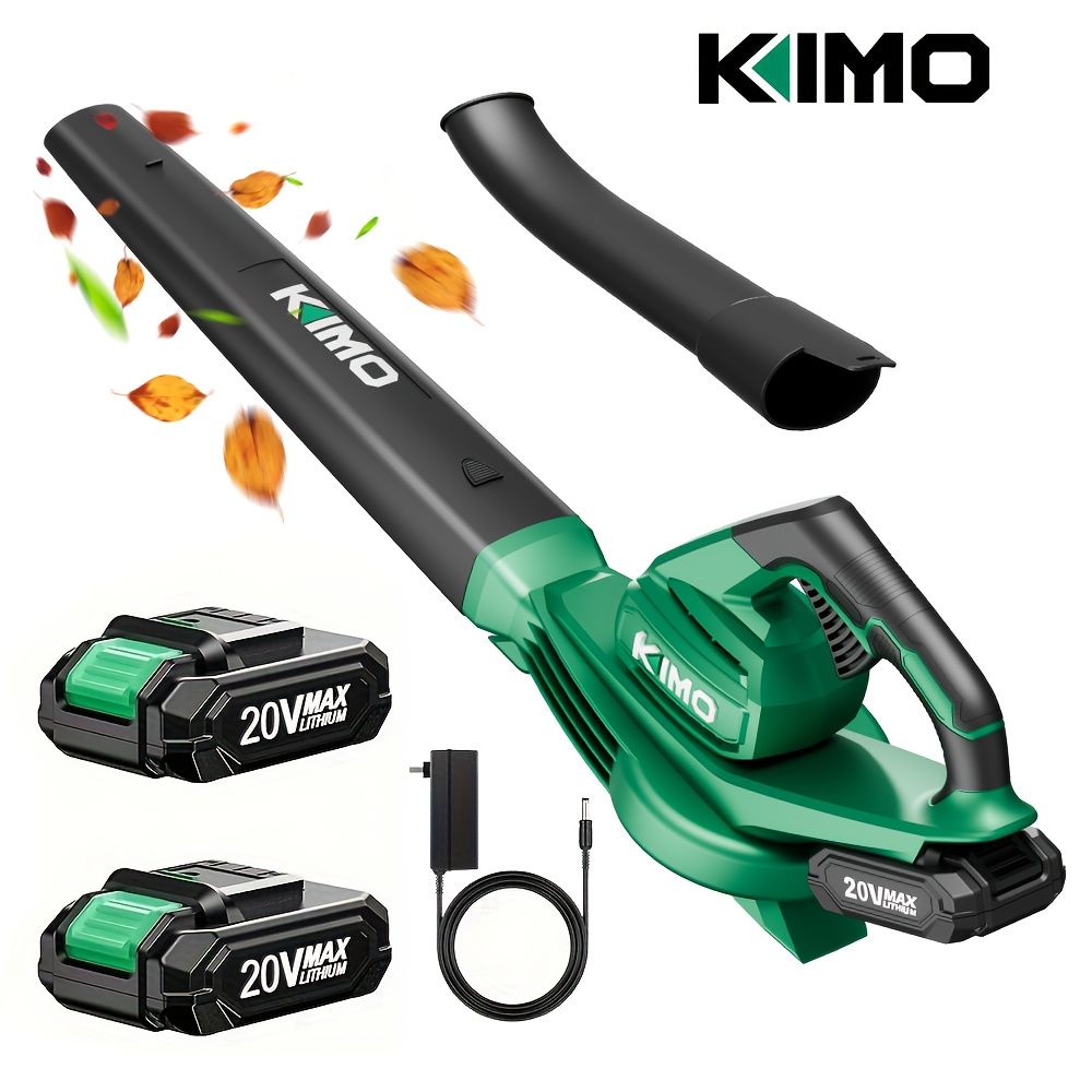 

Kimo Cordless Leaf Blower, 20v Powerful Motor, Electric Leaf Blower For Lawn Care, Battery Powered Leaf Blower For Snow Blowing With High Capacity Battery & Charger