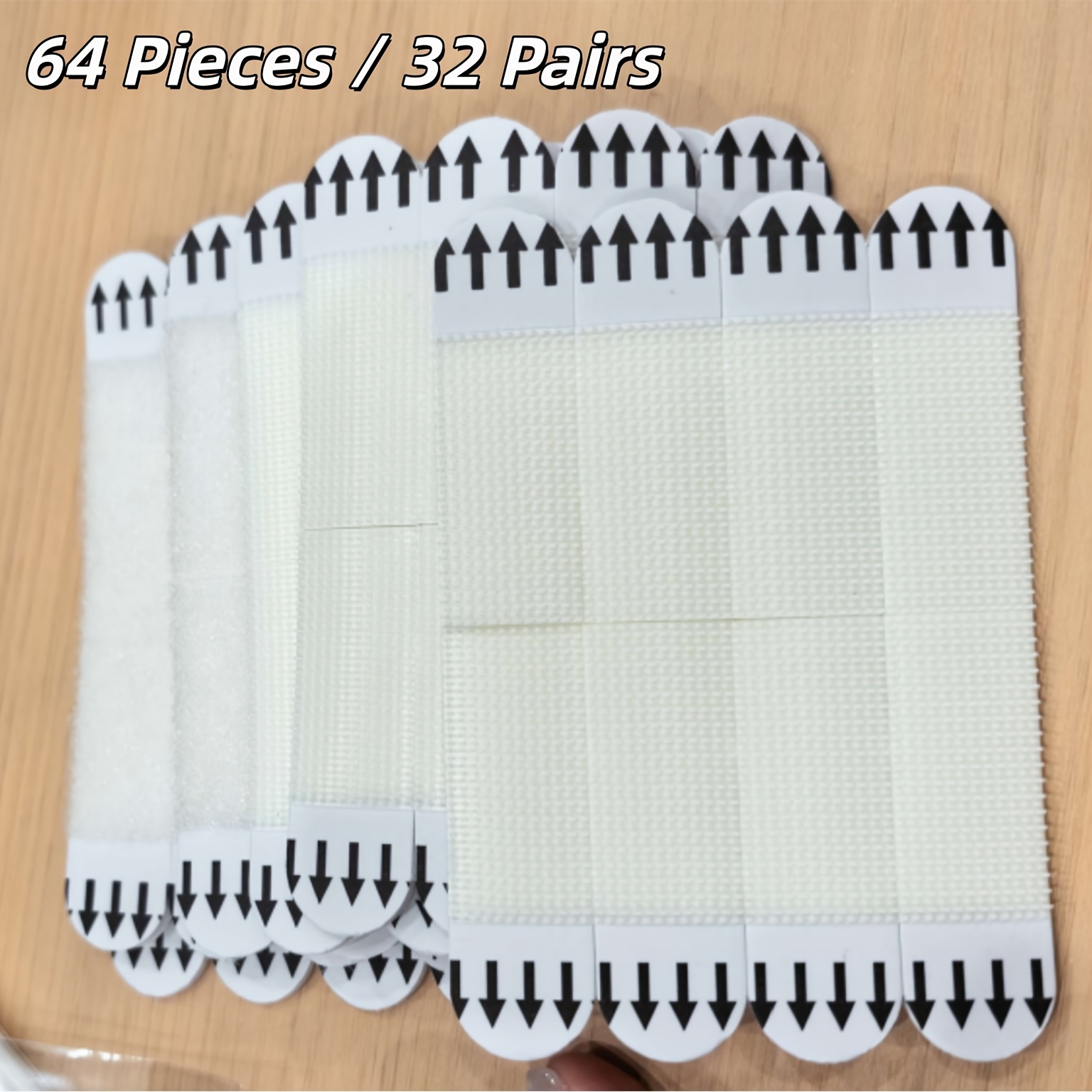 TEMU 64pcs Large Photo Hanging Hooks, Suitable For Picture Frames - Removable Adhesive Wall Hooks, Non-damaging Tapes, For Heavy Frames, Panels,