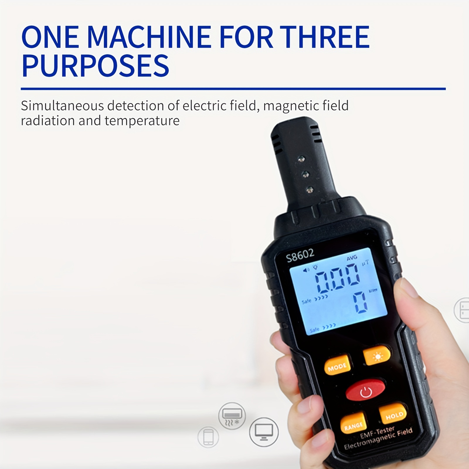 electromagnetic radiation detector:  , magnetic field, and radiation tester (battery not included) Product details 3