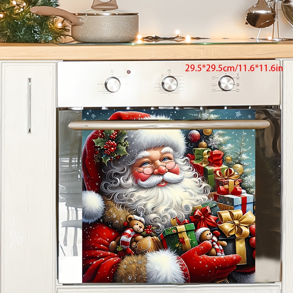 TEMU 1 stuk Realistische Kerstman met Cadeau Sticker, Geschikt voor Huisdecoratie, Buitendecoratie, Glasdecoratie, Cultuur & Kunst, Feestelijke