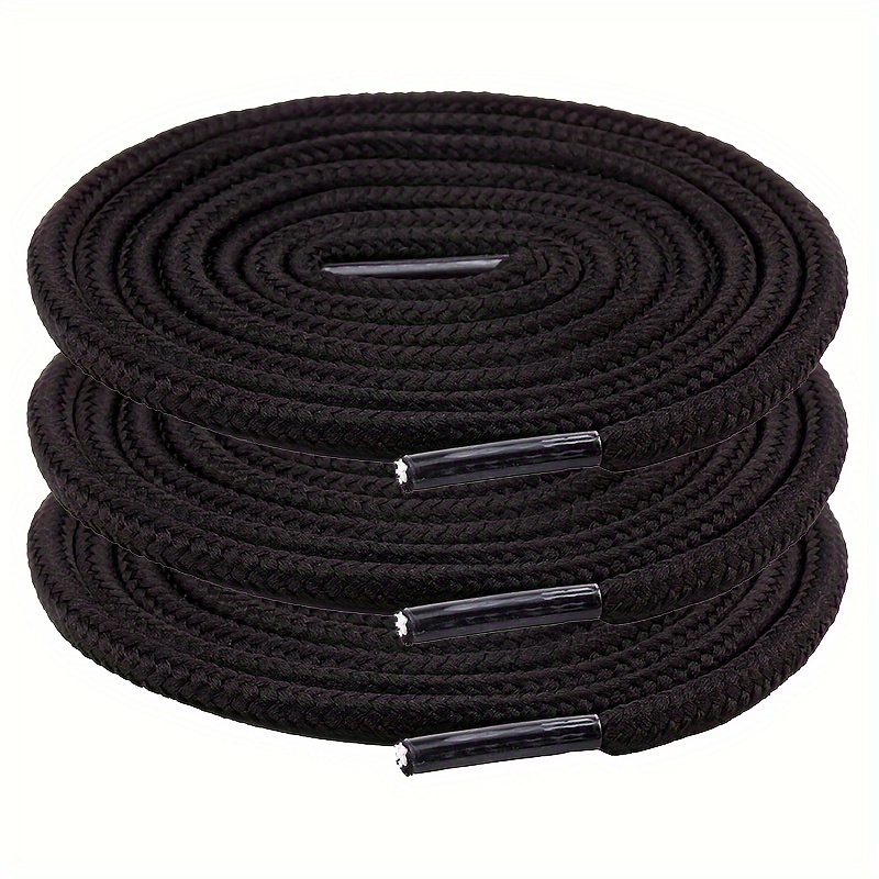 [7] 3 Pairs Round Durable Shoelaces With Assorted Colors 5/32 Inch Thick For Sneakers Casual Shoes Skate Shoes Basketball Shoelace Sport
