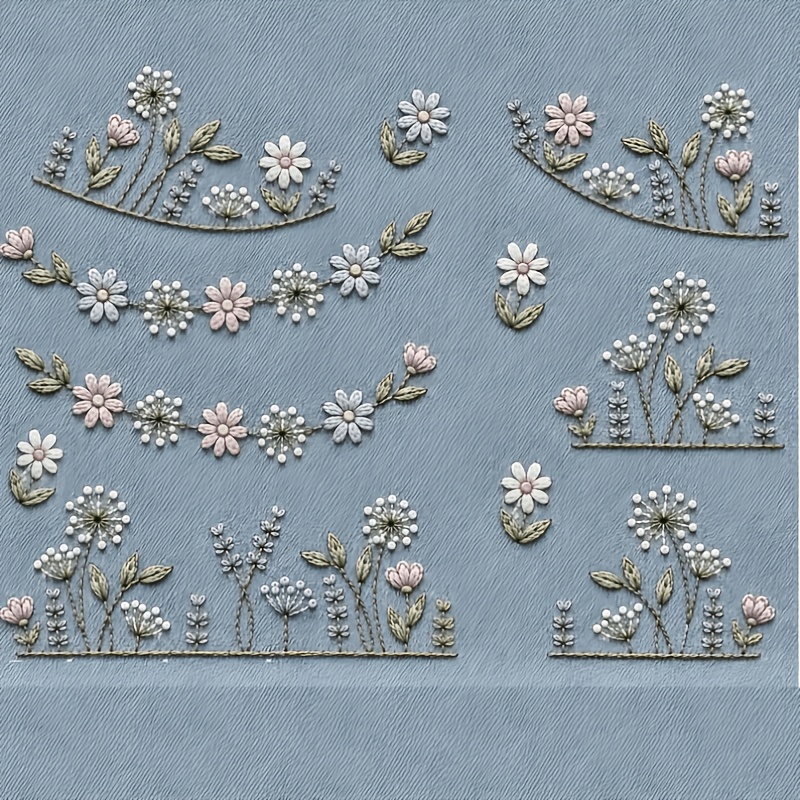 11pcs Water-Soluble Embroidery Kits for Beginners & Professionals