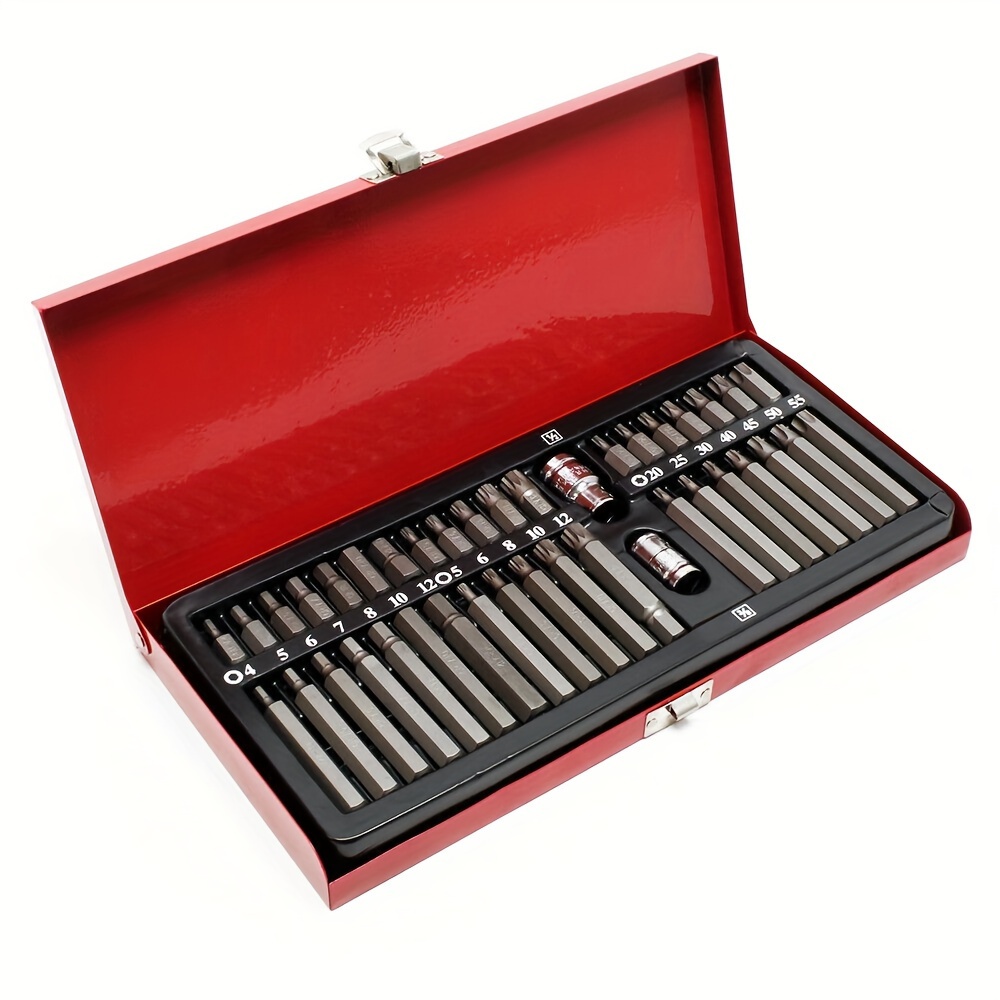 

40-piece Socket Wrench Set Multitooth Torx Nuts Tool Bit Set Patch Box