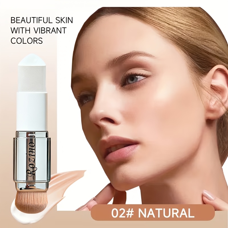 Color-changing Foundation Stick, , Triangular Color-changing Foundation Stick, Medium To Full Coverage Base Makeup, Dual-ended Brush , Smooth Texture, Glides On Effortlessly, An Ideal Natural Nude