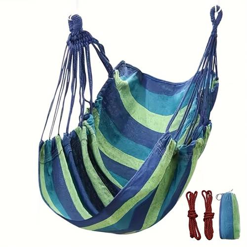outdoor hammock chair with swing seat and hanging chair design ideal for balcony porch garden or patio use tear resistant and breathable fabric easy to set up comfortable for lounging and relaxation space saving alternative to bulky loungers