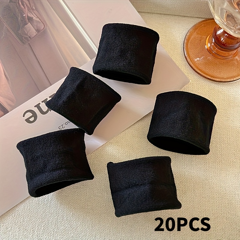 E-shop 20 Stk. hochelastische, verbreiterte verdickte einfarbige Haargummis für Damen, einfache langlebige nahtlose Haar-Accessoires für hohen