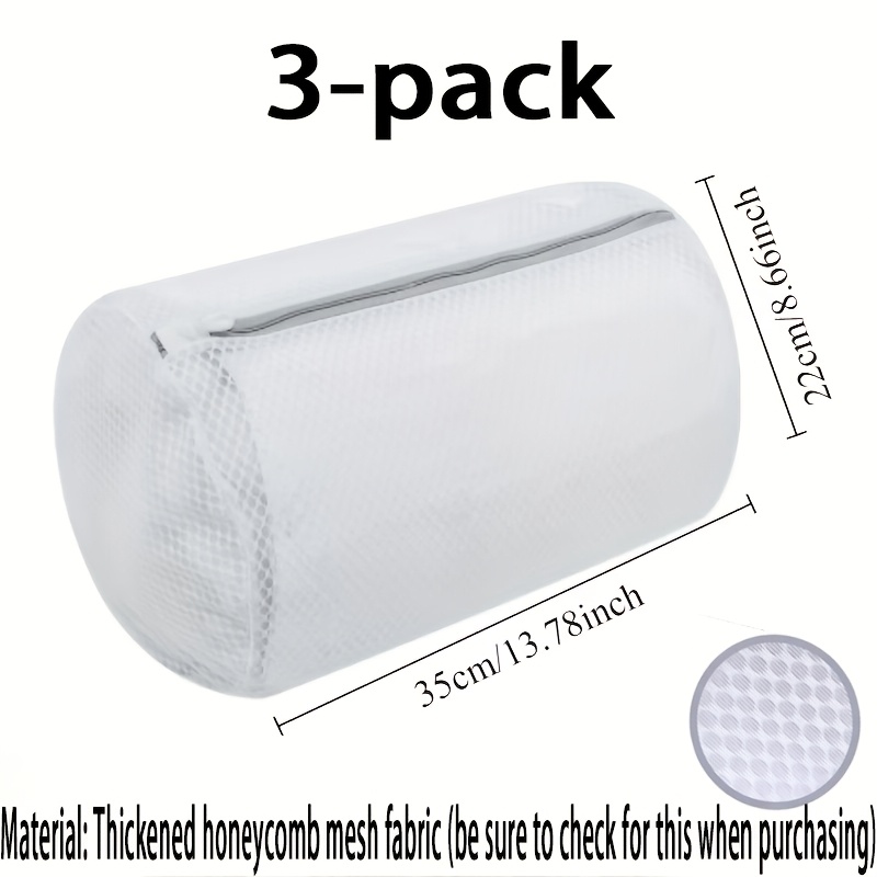 3pcs Durable Mesh Shoe Laundry Bags - , Suitable For Delicate Undergarments And , Reusable Bags With Zipper Closure, Laundry Bags