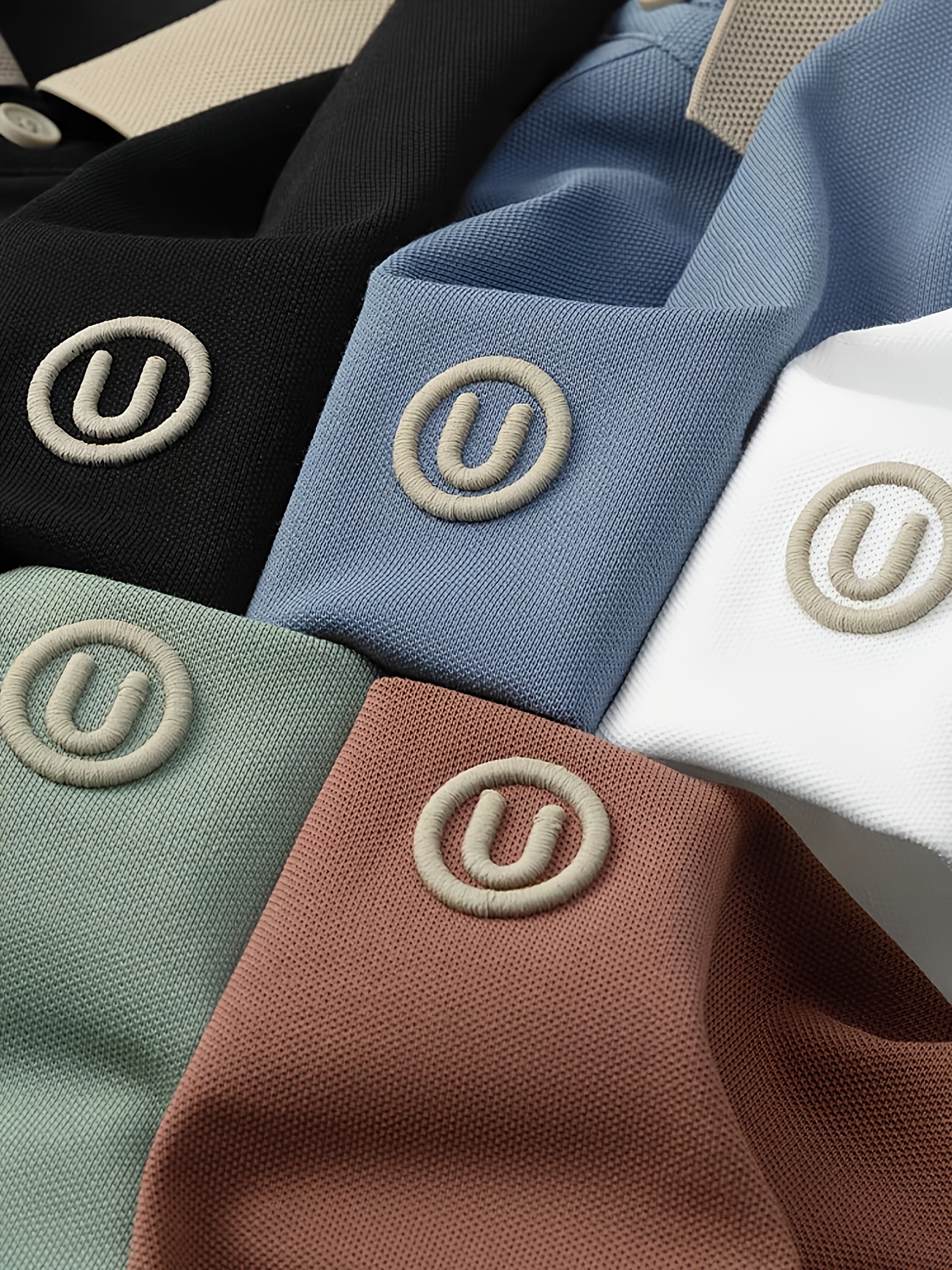 Men's Casual Shirt - 100% Polyester Short Sleeve Summer Top with Ribbed Collar & Cuffs, Breathable Stretch Fabric, Regular Fit