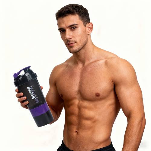 plastic shaker cup protein shake cup sports water bottle for outdoor sports and gym fitness