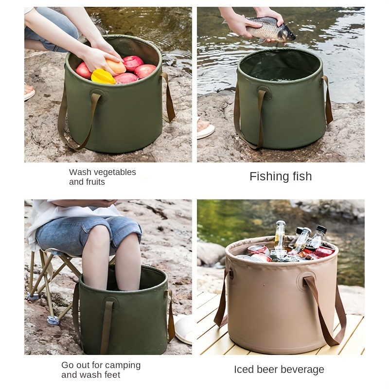 1pc Portable Buckets, Fishing Bait Bucket, Fishing Bucket For Live Fish,  Multi-Functional Container