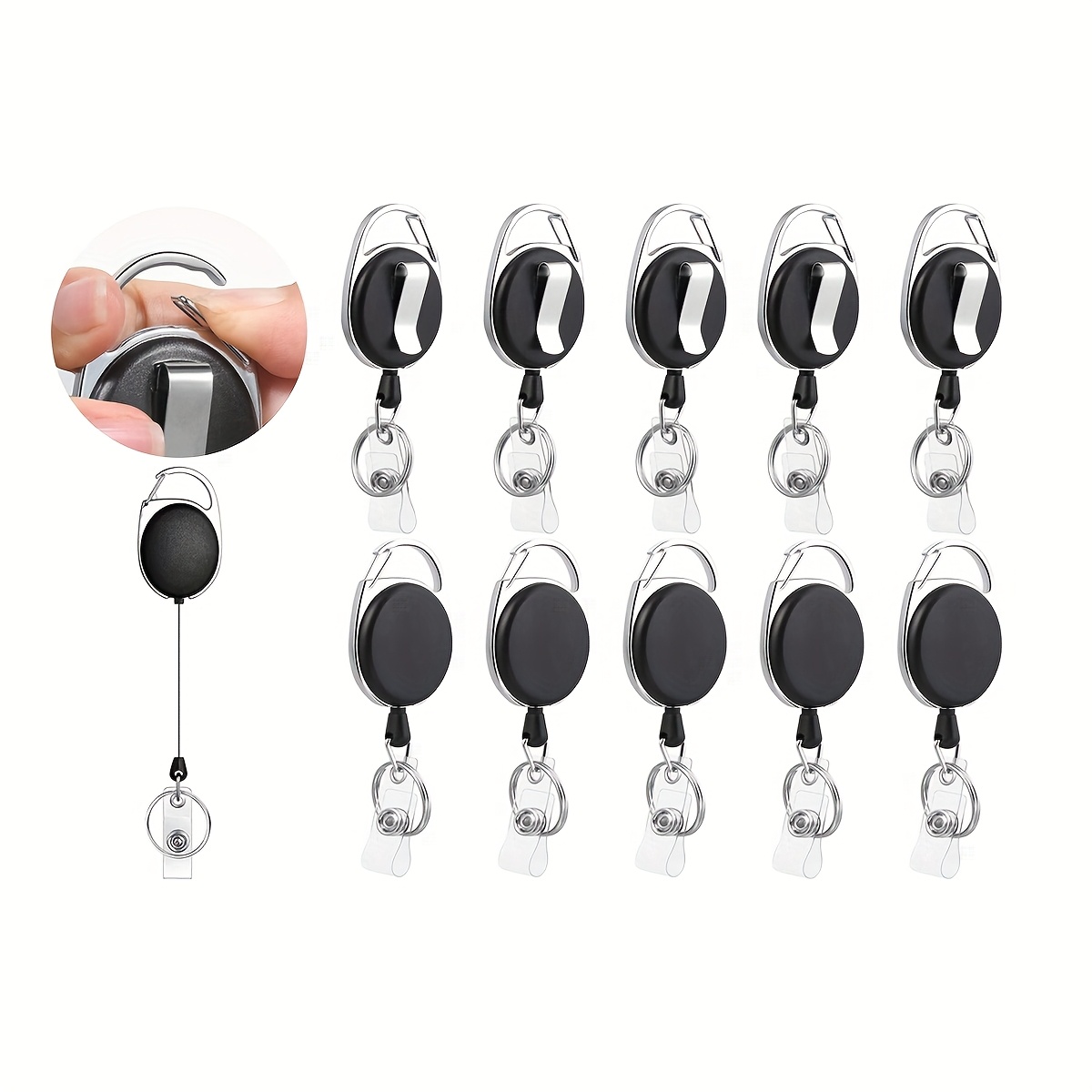 Con Portatarjetas Retráctiles Para Tarjetas De Identificació