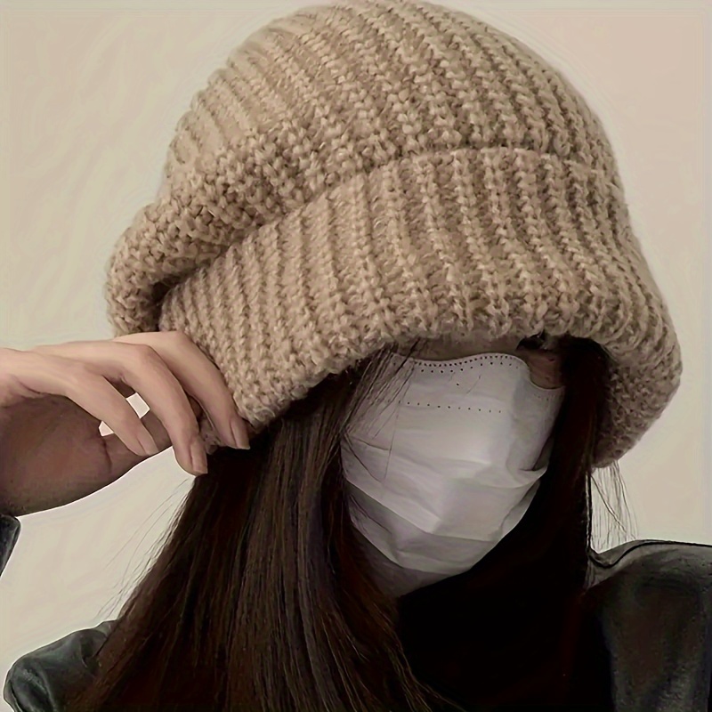 

Hat Women's Small Hat Ear Knitted Hat All- Hat