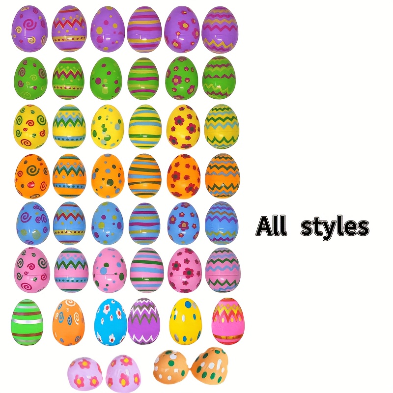 6 Huevos Pascua Gigantes (6 X 4 Pulgadas) Huevos Plástico - Temu