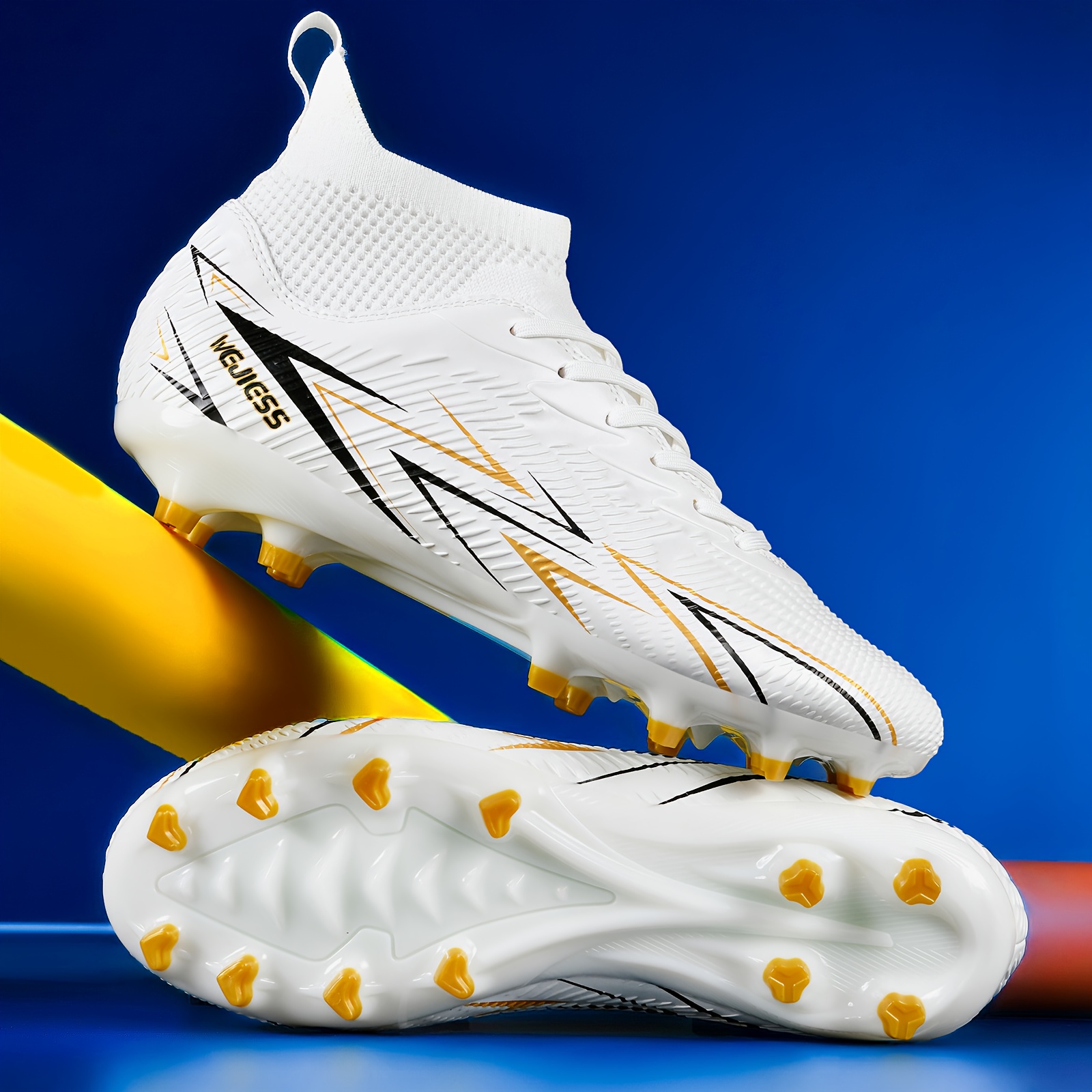 Alternative view of [Zapatillas deportivas] Zapatos de fútbol deportivos negros clásicos para hombre, Botas de clavos AG nuevas para…