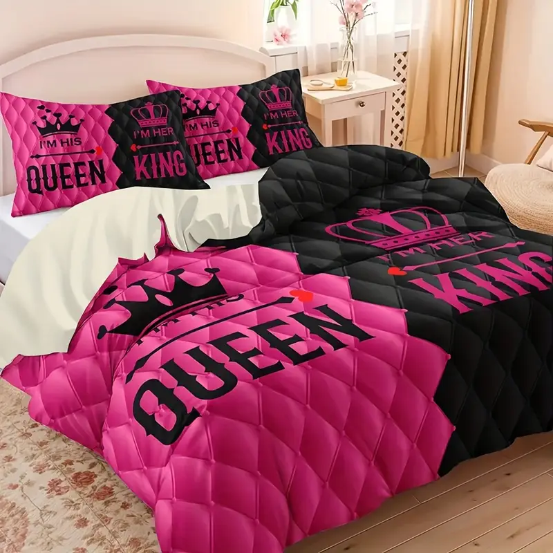 3pcs couples print duvet cover set with 1 duvet cover 2 pillowcases without pillows home dorm high definition contrast exuding and Product details 8