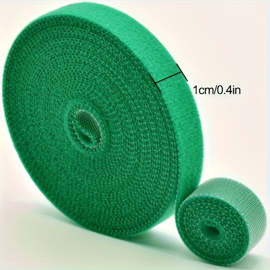 TEMU 10m/32.8ft Reusable Nylon Plant Strap - Green Self Adhesive Garden Strap For Securing Plants And Vines, Durable And Adjustable Support Strap For