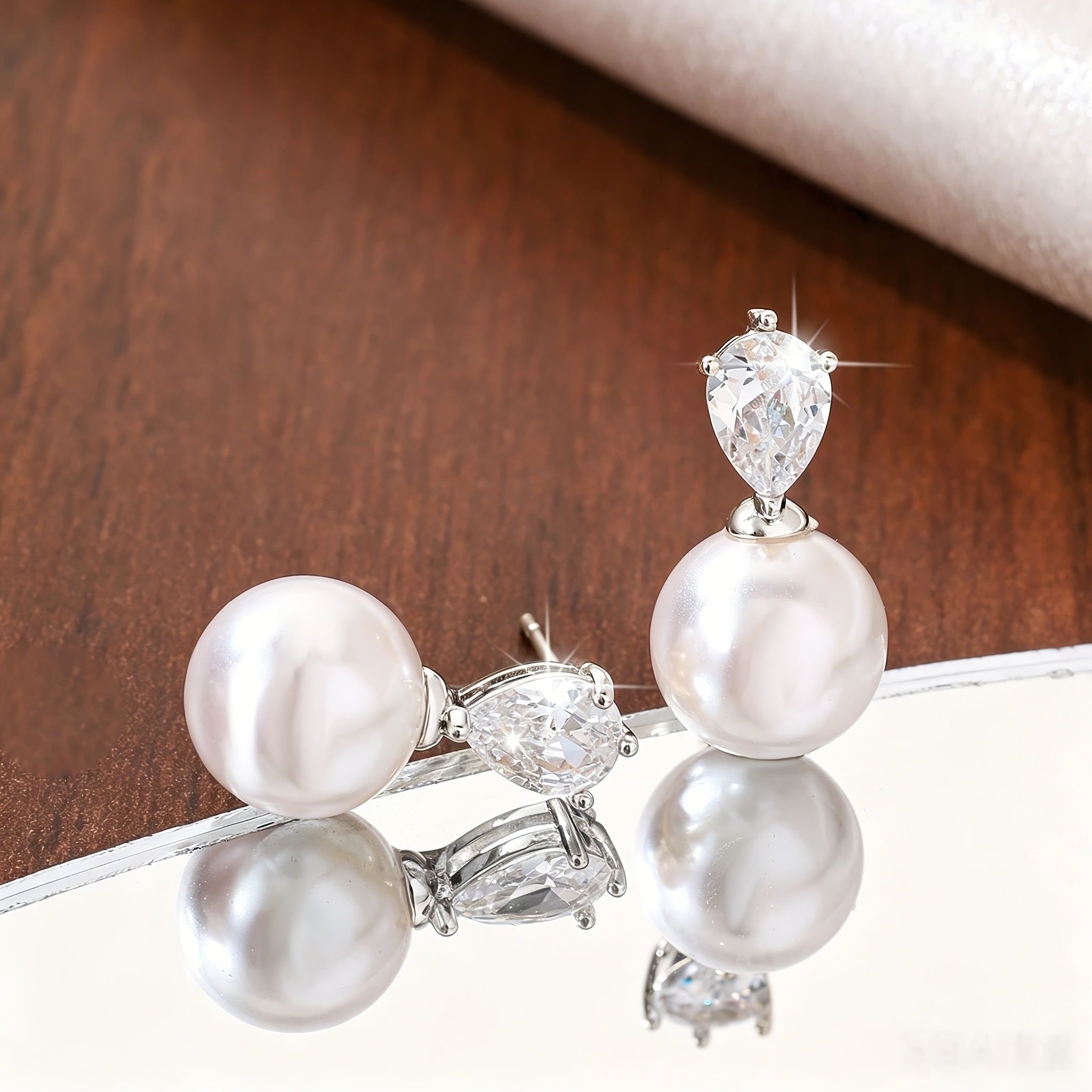 TEMU 1 Par, Moderno y Versátil. de de perla con tecnología de baño dorado anti-alérgico, elegante y exquisito. Es adecuado para que lo .