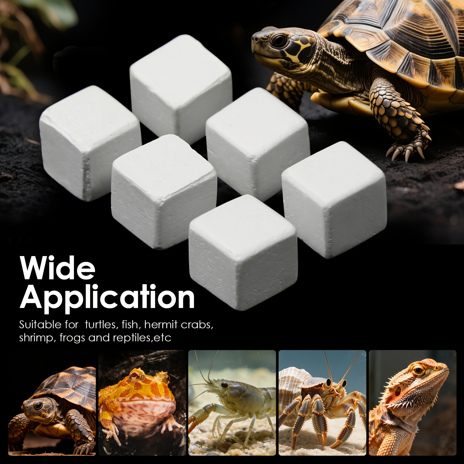 2 Sets of 12 Natural Mineral Blocks/Suitable for Shrimp, Hermit Crabs, as Well as Turtles, Lizards, Frogs, Bearded Dragons, and Other Reptiles/Helps Create a Healthy Habitat Environment/A High-quality Aquarium Accessory, Lizard Supply, and Turtle - Image 2