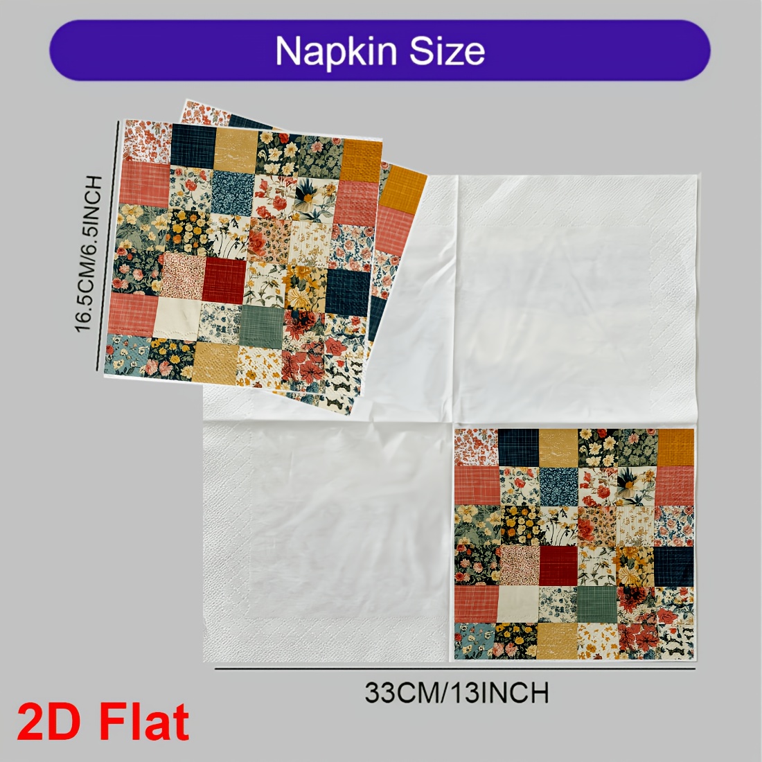 TEMU 20pcs 2d Flat Napkins Vintage Floral Napkins Charming Mix Of Classic Patterns In Warm Tones For Elegant Table Settings Fit For Party Wedding