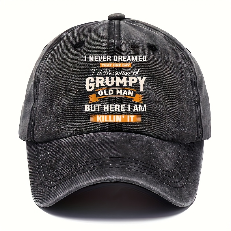 TEMU Cool Hippie Curved Brim Baseball , Wake Up Sexy Print Old Cotton Trucker , Casual Casual Outdoor Sports Rebound