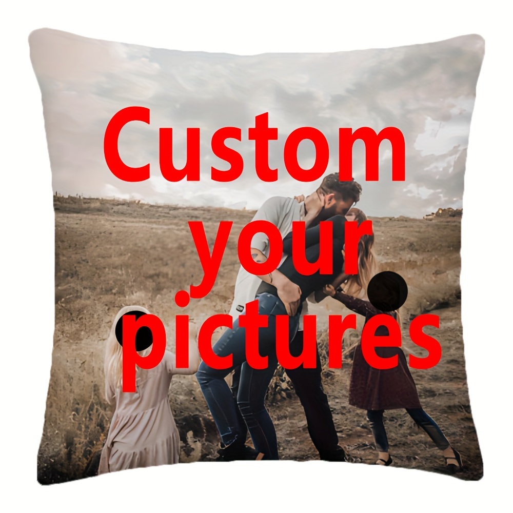 

Custom Dog Pillow - Personalized Family Photo Gift, Single-sided Print, 18x18 Inches - Perfect For Sofa & Bedroom Decor, Zip Closure, Hand Wash Only Small Pillow Bed Decoration