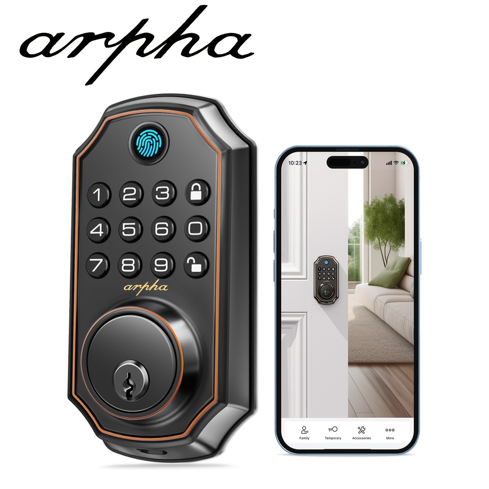 

50 Codes +50 Digital Entry And Door Lock, With 2 Key Keyboard Tongue, App Control, Battery Powered No Battery Included, Smart Door Lock With Keyboard, Privacy Password, Polished Metal