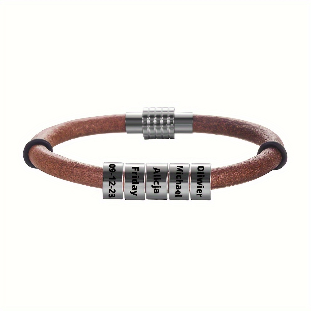 Personalized Leather Bracelet - Temu Malaysia