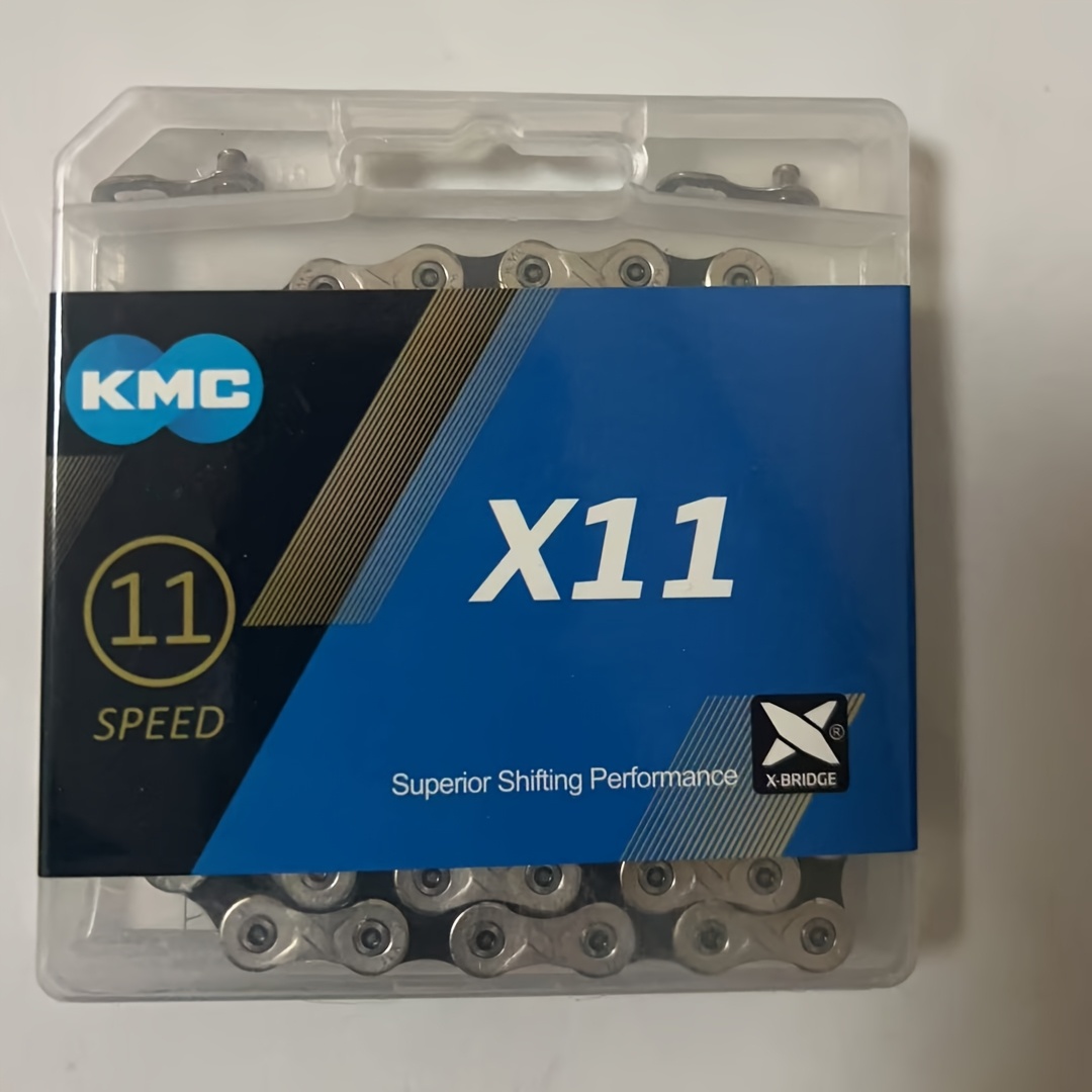 KMC X11 Chaîne à 11 Vitesses EL-Series | Chaîne à 11 Vitesses Pour VTT/route /gravier | Compatible Shimano, SRAM, Campagnolo | Maillon Manquant Inclus | Argent