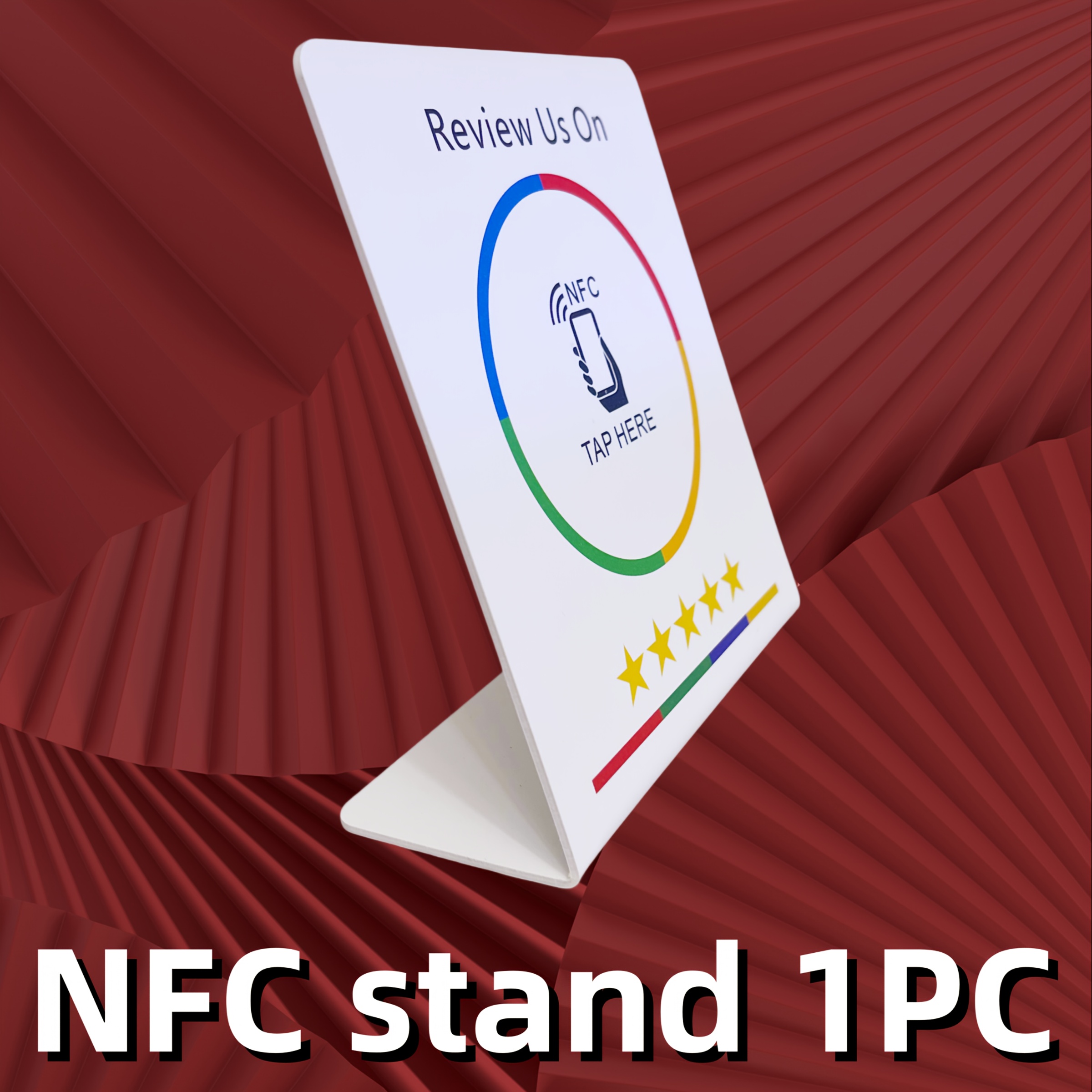 TEMU Supporto NFC a con base a morsetto e portaoggetti regolabile per smartphone, tablet, dispositivi - Compatibile con pagamenti NFC, presentazioni,