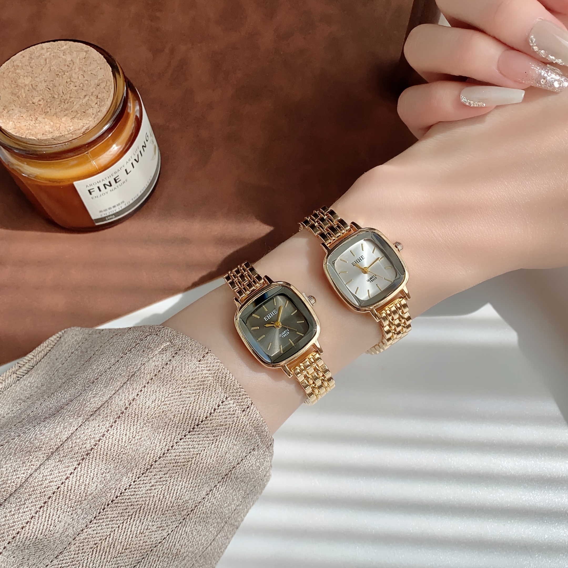 women s elegant minimalist watch - golden-tone alloy strap quartz wristwatch, everyday & formal jewelry, perfect birthday/anniversary/halloween gift for women, anniversary present, classic  ,    , stylish accessory, professional women Product details 3