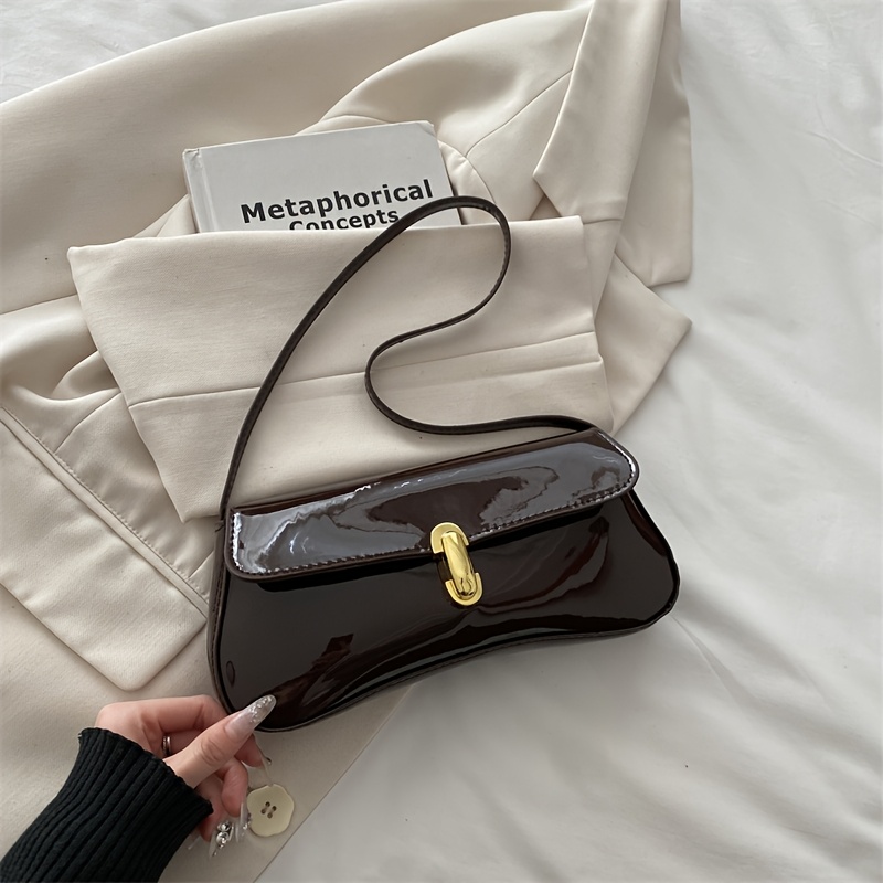 TEMU Sac Français pour Femme Four, Idéal pour les Quotidiens, le Shopping et les Banquets - Sac à Bandoulière Élégant avec Fermoir à Cliquet, Sac à