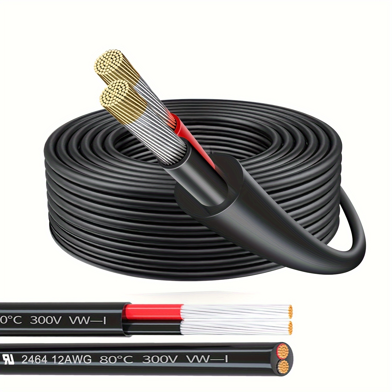 TaimeiMao 2 Piezas 50cm Cables de Batería 16mm² 5AWG, 12V Cable Arranque  Bateria Coche con Terminales M10, Cables de Inversor de Potencia Cobre para