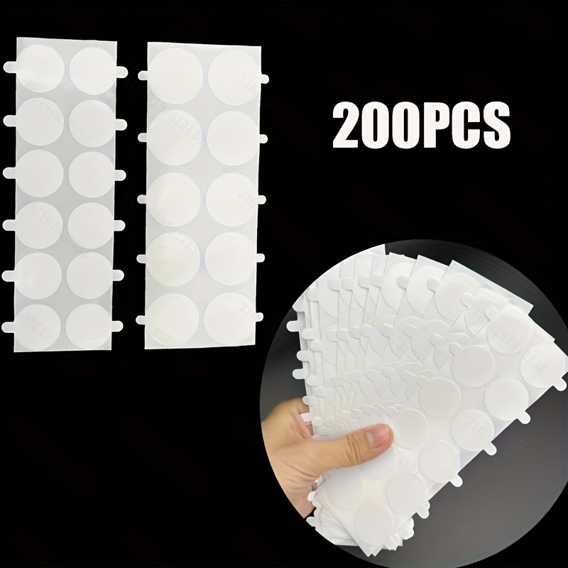 TEMU Puntos adhesivos para artículos de oficina 50/150/200 piezas, puntos adhesivos removibles de cara, pegatinas redondas adhesivas de cera para