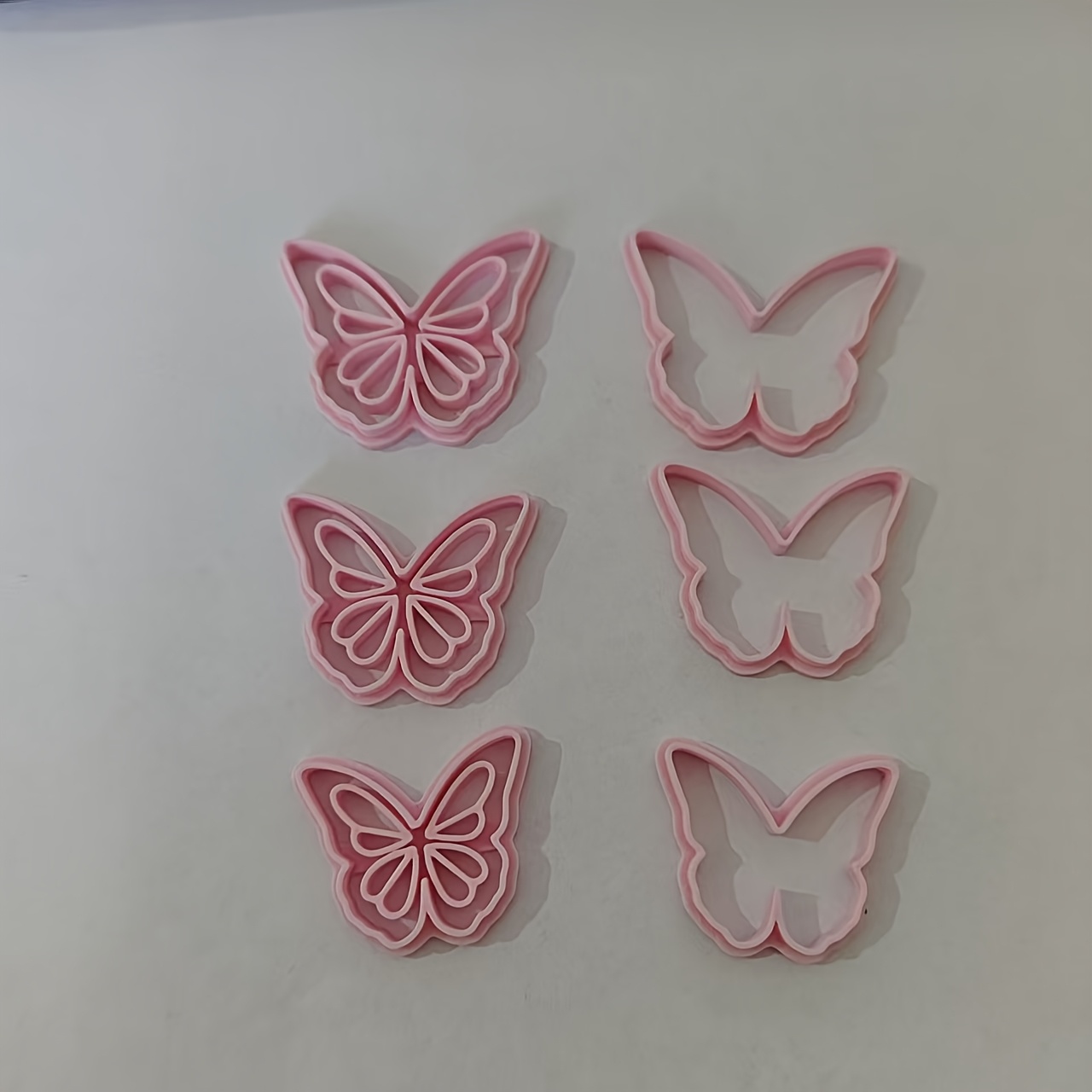 TEMU Jeu de 6 matrices de découpe en Papillon , convient pour la pâte polymère, outils de loisirs créatifs DIY avec gaufrage 3D et pochoirs pour la